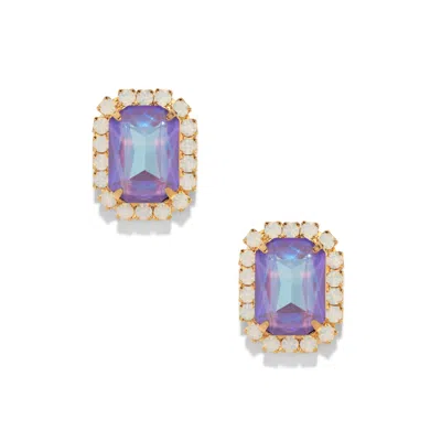 The Pink Reef Women's  Gem Stud In Iridescent Purple In Blue