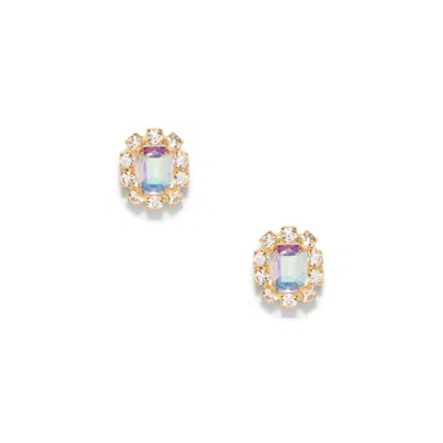 The Pink Reef Women's  Petite Stud In Crystal Ab In Gold