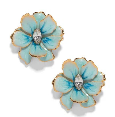 The Pink Reef Women's  Small Double Florals In Blue Sea
