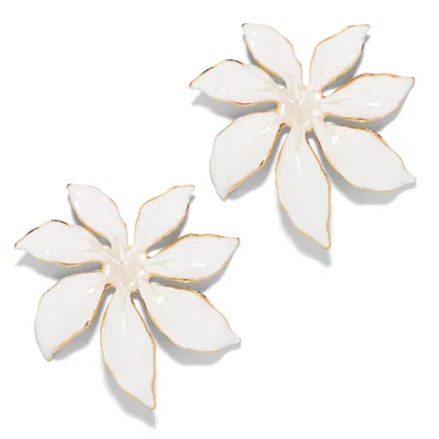 The Pink Reef Women's  Tropic Earring In White