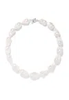 The Pink Reef Women's White  Baroque Pearl Necklace