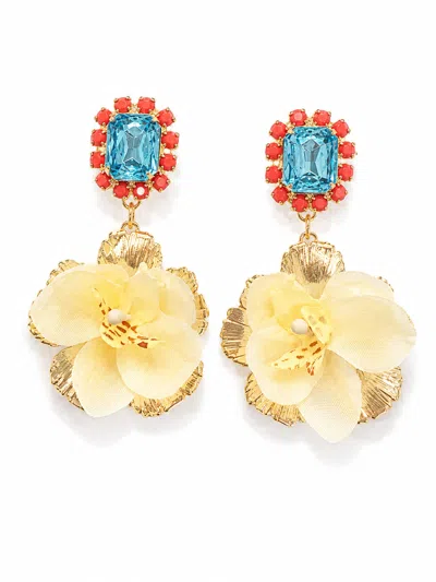 The Pink Reef Women's White  Vanda Orchid Gem Drop In Creme