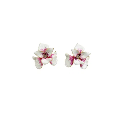The Pink Reef Women's White With Tropic Purple Orchid In Multi
