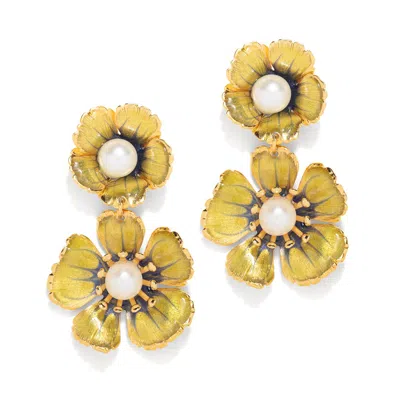 The Pink Reef Women's Yellow / Orange  Color Drop In Jonquil In Gold
