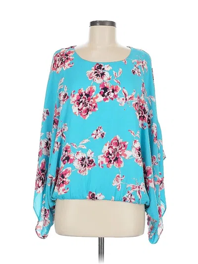 Pre-owned The Pioneer Woman Long Sleeve Blouse In Blue