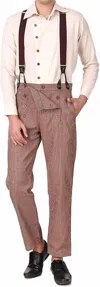 The Pirate Dressing Unisex Architect Trousers In Brown