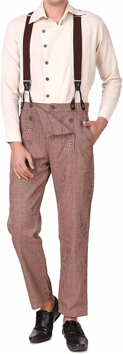 The Pirate Dressing Unisex Architect Trousers In Brown