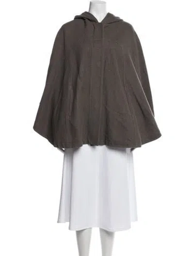 Pre-owned The Portland Collection By Pendleton Virgin Wool Cape In Brown