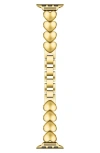 The Posh Tech Aphrodite Heart Bracelet Apple Watch® Watchband In Gold