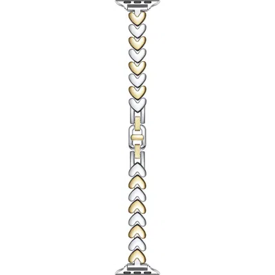 The Posh Tech Archer Heart Bracelet Apple Watch® Watchband In Gold