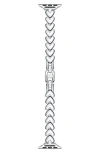 The Posh Tech Archer Heart Bracelet Apple Watch® Watchband In Silver