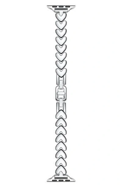 The Posh Tech Archer Heart Bracelet Apple Watch® Watchband In Silver
