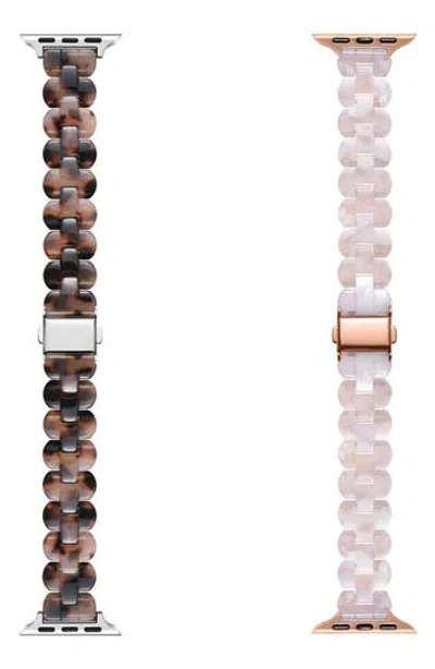The Posh Tech Assorted 2-pack Apple Watch® Watchbands In Blush/chocolate