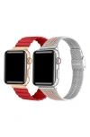 The Posh Tech Assorted 2-pack Apple Watch® Watchbands In Red Assorted