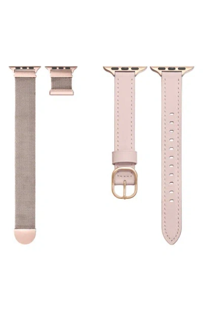 The Posh Tech Assorted 2-pack Apple Watch® Watchbands In Rose Gold