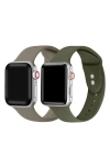 THE POSH TECH ASSORTED 2-PACK SILICONE APPLE WATCH® WATCHBANDS