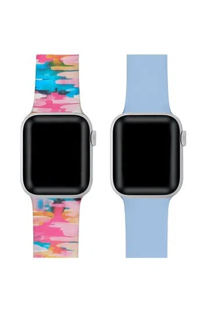 The Posh Tech Assorted 2-pack Silicone Apple Watch® Watchbands In Blue