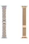 THE POSH TECH ASSORTED 2-PACK STAINLESS STEEL APPLE WATCH® WATCHBANDS