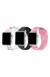 The Posh Tech Assorted 3-pack Silicone Apple Watch® Watchbands In Assorted