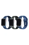 The Posh Tech Assorted 3-pack Silicone Apple Watch® Watchbands In Assorted