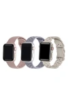 The Posh Tech Assorted 3-pack Silicone Apple Watch® Watchbands In Assorted
