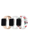 The Posh Tech Assorted 3-pack Silicone Apple Watch® Watchbands In Assorted