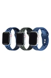 The Posh Tech Assorted 3-pack Silicone Apple Watch® Watchbands In Assorted