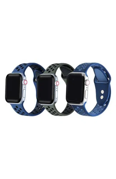 THE POSH TECH THE POSH TECH ASSORTED 3-PACK SILICONE APPLE WATCH® WATCHBANDS