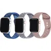 The Posh Tech Assorted 3-pack Silicone Apple Watch® Watchbands In Blue/lavender/pink Assorted