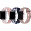 The Posh Tech Assorted 3-pack Silicone Apple Watch® Watchbands In Pink/navy Multi
