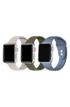 The Posh Tech Assorted 3-pack Silicone Apple Watch® Watchbands In Multi