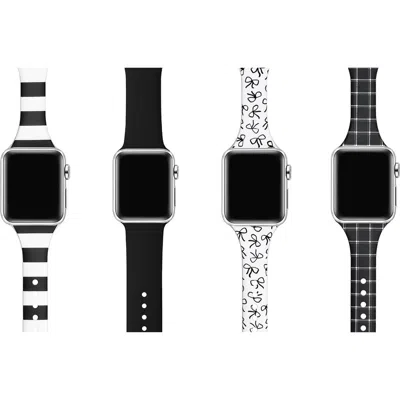 The Posh Tech Assorted 4-pack Silicone Apple Watch® Watchbands In Multi