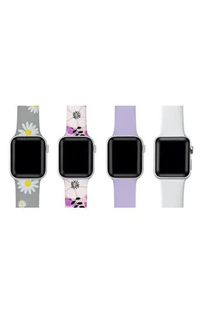 The Posh Tech Assorted 4-pack Silicone Apple Watch® Watchbands In Multi