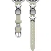 The Posh Tech Austin Star Leather Apple Watch® Watchband In Chalk