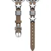 The Posh Tech Austin Star Leather Apple Watch® Watchband In Oat Milk