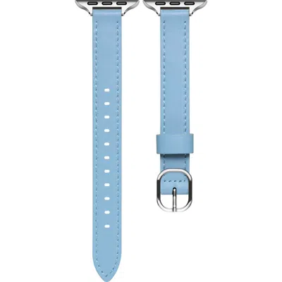 The Posh Tech Carmen Leather Apple Watch® Watchband In Ice Blue