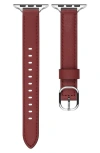 The Posh Tech Carmen Leather Apple Watch® Watchband In Rust