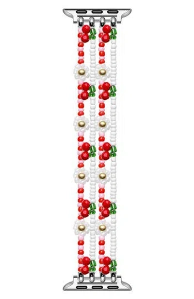 The Posh Tech Cherry Beaded Apple Watch® Watchband In Multi