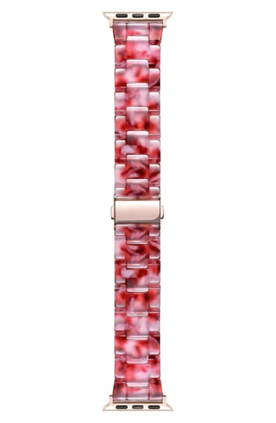 The Posh Tech Claire Resin 20mm Apple Watch® Bracelet Watchband In Red Multicolor