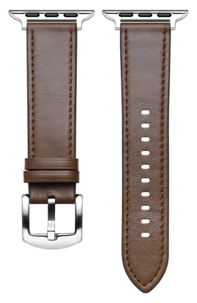 The Posh Tech Drake Leather Apple Watch® Watchband In Brown