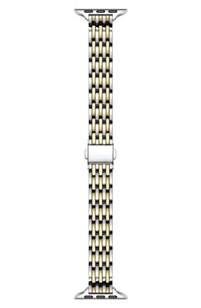 The Posh Tech Eleanor Stainless Steel Apple Watch® Watchband In Gold/silver