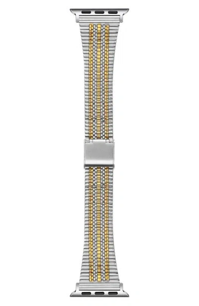 The Posh Tech Eliza Stainless Steel Apple Watch® Watchband In Silver/god