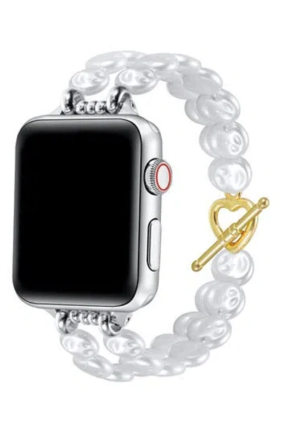 The Posh Tech Eloise Faux Pearl Apple Watch® Watchband In Multi