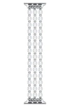 The Posh Tech Eve Beaded Faux Pearl Apple Watch® Watchband In Silver