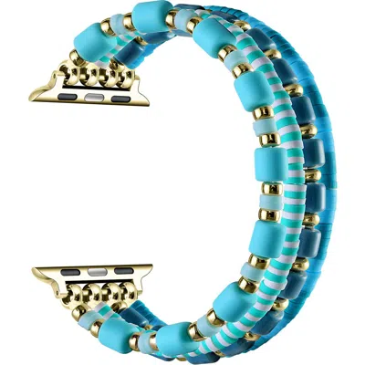 The Posh Tech Fling Beaded Apple Watch® Watchband In Blue