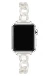 The Posh Tech Kit Tortoise Resin Link Apple Watch® Watchband In Light Mocha Tortoise