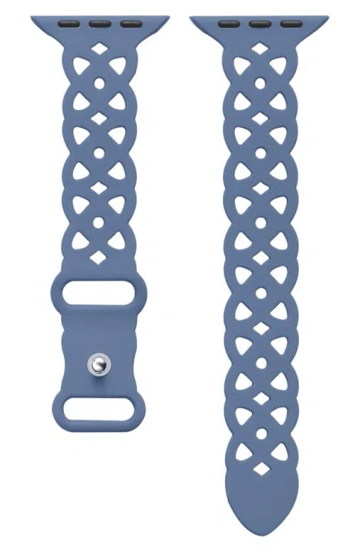 The Posh Tech Lace Silicone Apple Watch® Watchband In Blue