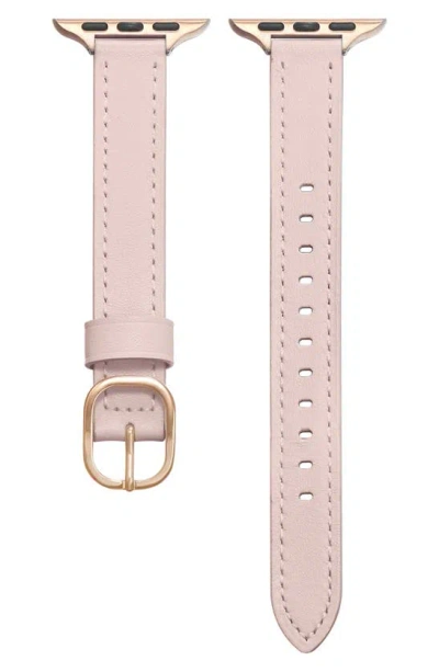 The Posh Tech Leather Apple Watch® Watchband In Light Pink