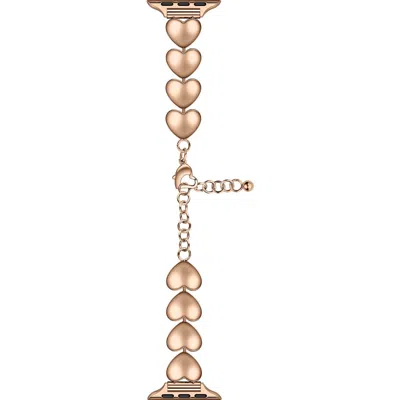The Posh Tech Lover Heart Apple Watch® Watchband In Gold