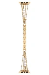 The Posh Tech Michelle Stainless Steel Apple Watch® Watchband In Gold